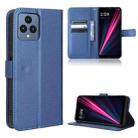 For T-Mobile Revvl 6 5G Diamond Texture Leather Phone Case(Blue) - 1