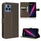 For T-Mobile Revvl 6 5G Diamond Texture Leather Phone Case(Brown) - 1