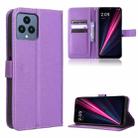 For T-Mobile Revvl 6 5G Diamond Texture Leather Phone Case(Purple) - 1