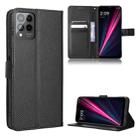 For T-Mobile REVVL 6 Pro 5G Diamond Texture Leather Phone Case(Black) - 1