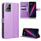 For T-Mobile REVVL 6 Pro 5G Diamond Texture Leather Phone Case(Purple) - 1