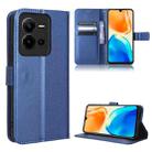 For vivo V25 5G /  X80 Lite Diamond Texture Leather Phone Case(Blue) - 1