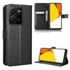 For vivo Y35 4G / Y22s 4G / Y22 4G 2022 Diamond Texture Leather Phone Case(Black) - 1