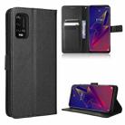 For Wiko Power U20 / U10 Diamond Texture Leather Phone Case(Black) - 1