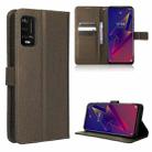 For Wiko Power U20 / U10 Diamond Texture Leather Phone Case(Brown) - 1