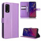 For Wiko Power U20 / U10 Diamond Texture Leather Phone Case(Purple) - 1