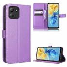 For Infinix Hot 11 2022 X675 Diamond Texture Leather Phone Case(Purple) - 1