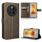 For Huawei Mate 50 Diamond Texture Leather Phone Case(Brown) - 1