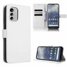 For Nokia G60 5G Diamond Texture Leather Phone Case(White) - 1