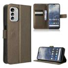 For Nokia G60 5G Diamond Texture Leather Phone Case(Brown) - 1