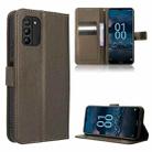 For Nokia G100 Diamond Texture Leather Phone Case(Brown) - 1