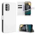 For Nokia G400 Diamond Texture Leather Phone Case(White) - 1