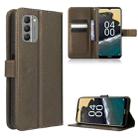 For Nokia G400 Diamond Texture Leather Phone Case(Brown) - 1