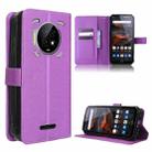 For Oukitel WP19 Diamond Texture Leather Phone Case(Purple) - 1