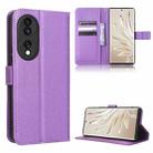 For Honor 70 5G Diamond Texture Leather Phone Case(Purple) - 1