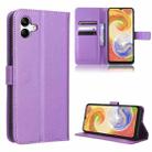 For Samsung Galaxy A04 Diamond Texture Leather Phone Case(Purple) - 1