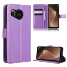 For Sharp Aquos Sense7 Plus Diamond Texture Leather Phone Case(Purple) - 1