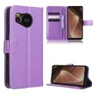 For Sharp Aquos Sense7 Diamond Texture Leather Phone Case(Purple) - 1