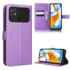 For Xiaomi Poco C40 Diamond Texture Leather Phone Case(Purple) - 1