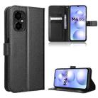 For Xiaomi Poco M4 5G Diamond Texture Leather Phone Case(Black) - 1