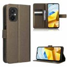 For Xiaomi Poco M5 Diamond Texture Leather Phone Case(Brown) - 1