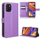 For UMIDIGI Power 7 Max Diamond Texture Leather Phone Case(Purple) - 1