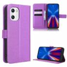 For UMIDIGI C1 Diamond Texture Leather Phone Case(Purple) - 1