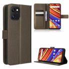 For UMIDIGI F3 5G / 4G / F3S / F3 SE Diamond Texture Leather Phone Case(Brown) - 1