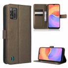 For ZTE Blade A52 Lite Diamond Texture Leather Phone Case(Brown) - 1