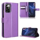 For ZTE Blade A72 5G Diamond Texture Leather Phone Case(Purple) - 1