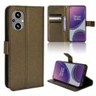 For OPPO Reno8 Lite 5G / OnePlus Nord N20 5G Diamond Texture Leather Phone Case(Brown) - 1