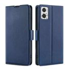 For Motorola Moto E22/E22i Ultra-thin Voltage Side Buckle Horizontal Flip Leather Phone Case(Blue) - 1