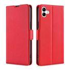 For Samsung Galaxy A04 Ultra-thin Voltage Side Buckle Horizontal Flip Leather Phone Case(Red) - 1