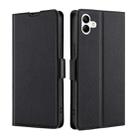 For Samsung Galaxy A04 Ultra-thin Voltage Side Buckle Horizontal Flip Leather Phone Case(Black) - 1
