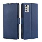 For Nokia G60 5G Ultra-thin Voltage Side Buckle Horizontal Flip Leather Phone Case(Blue) - 1