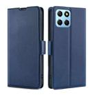 For Honor X8 5G/X6 Ultra-thin Voltage Side Buckle Horizontal Flip Leather Phone Case(Blue) - 1