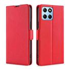 For Honor X8 5G/X6 Ultra-thin Voltage Side Buckle Horizontal Flip Leather Phone Case(Red) - 1