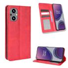 Magnetic Buckle Retro Texture Leather Phone Case For OPPO Reno8 Lite 5G / Reno8 Z / Reno7 Z / A96 5G / OnePlus Nord N20 5G(Red) - 1