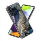 For Samsung Galaxy S23 5G Colored Drawing Clear TPU Phone Protective Case(Dark Blue Marble) - 1
