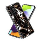 For Samsung Galaxy S23 Ultra 5G Colored Drawing Clear TPU Phone Protective Case(Black White Marble) - 1
