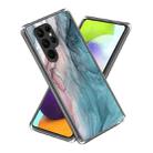 For Samsung Galaxy S23 Ultra 5G Colored Drawing Clear TPU Phone Protective Case(Watercolor Pink Green) - 1