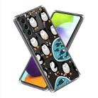 For Samsung Galaxy S23 5G Colored Drawing Clear TPU Phone Protective Case(Dancing Penguin) - 1