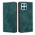 For Honor X8 5G/X6 RFID Anti-theft Brush Magnetic Leather Phone Case(Green) - 1