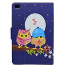 Electric Pressed Left Right Flat Feather Case with Sleep Function Pen Cover & Card Slot & Holder(Couple Owls) - 3