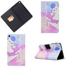 Electric Pressed Left Right Flat Feather Case with Sleep Function Pen Cover & Card Slot & Holder(Pink Horse) - 1