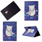 Electric Pressed Left Right Flat Feather Case with Sleep Function Pen Cover & Card Slot & Holder(Arctic Fox) - 1