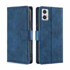 For Motorola Moto E22/E22i Skin Feel Crocodile Magnetic Clasp Leather Phone Case(Blue) - 1