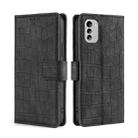 For Nokia G60 5G Skin Feel Crocodile Magnetic Clasp Leather Phone Case(Black) - 1