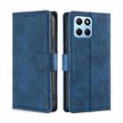 For Honor X8 5G/X6 Skin Feel Crocodile Magnetic Clasp Leather Phone Case(Blue) - 1