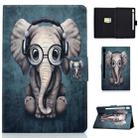 For Galaxy Tab S6 T860 Electric Pressed Left Right Flat Feather Case with Sleep Function Pen Cover & Card Slot & Holder(Elephant) - 1